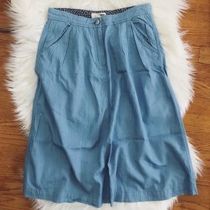 Brooklyn Industries Chambray Skirt